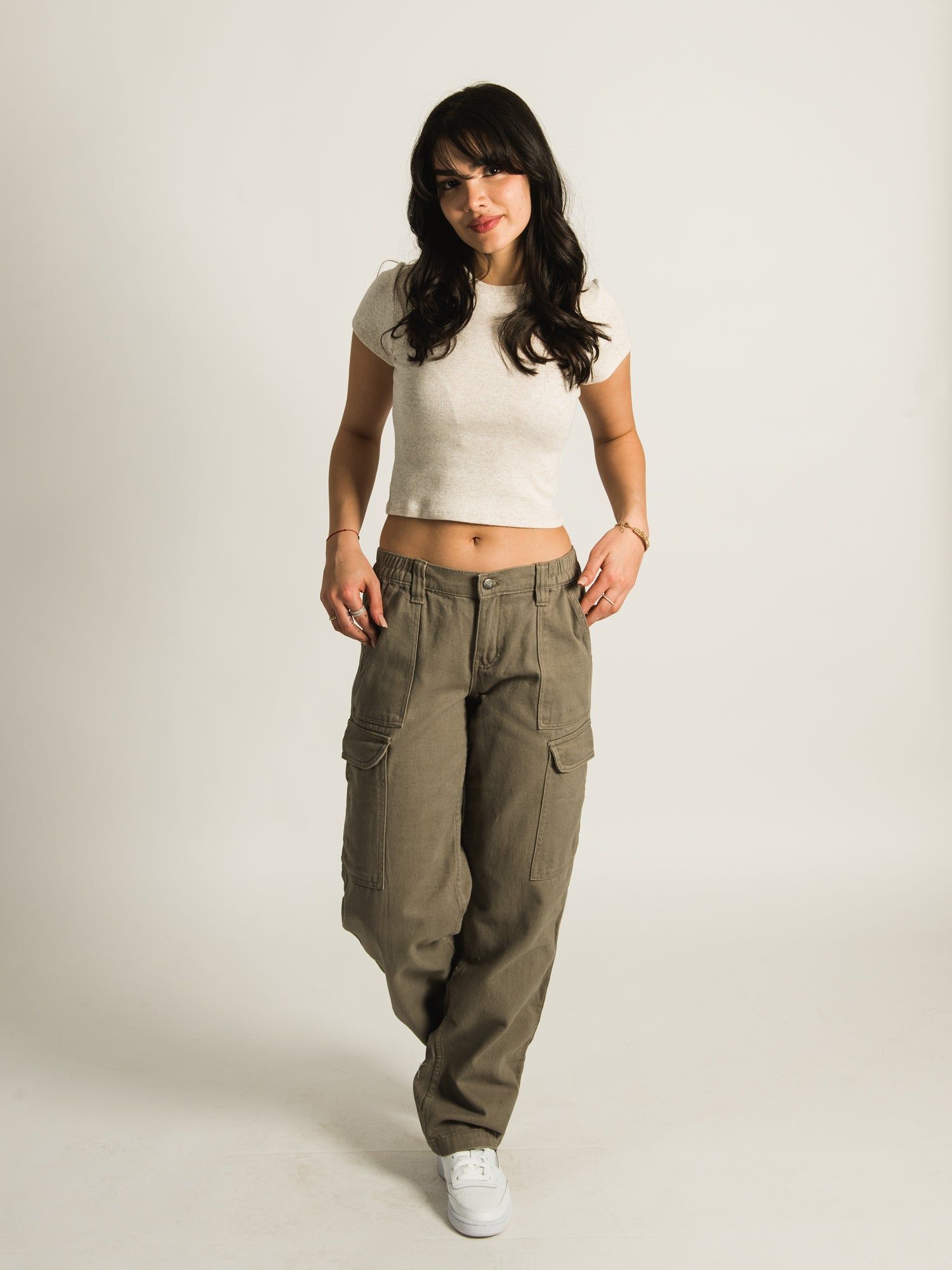 HARLOW RIBBED MELANGE BABY TEE - CLEARANCE sold by Boathouse product image thumbnail 2