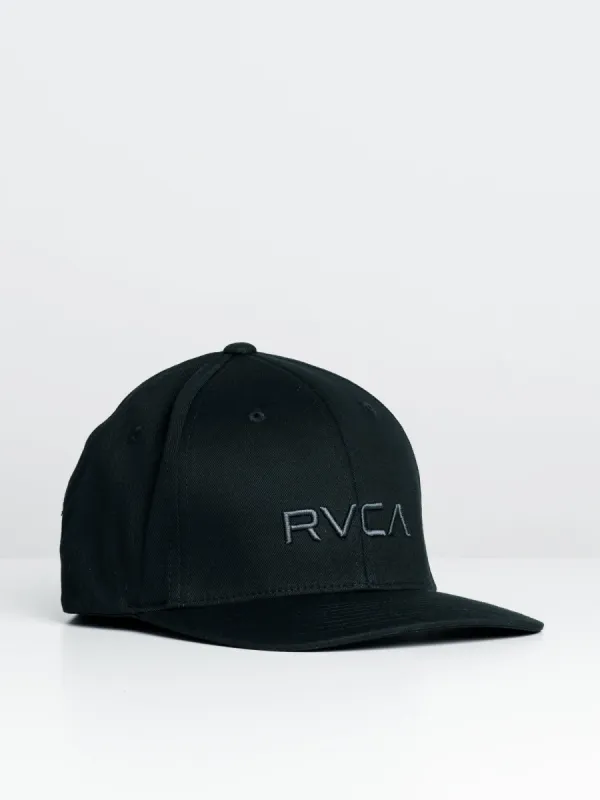 RVCA FLEXFIT HAT - BLACK - CLEARANCE made by RVCA