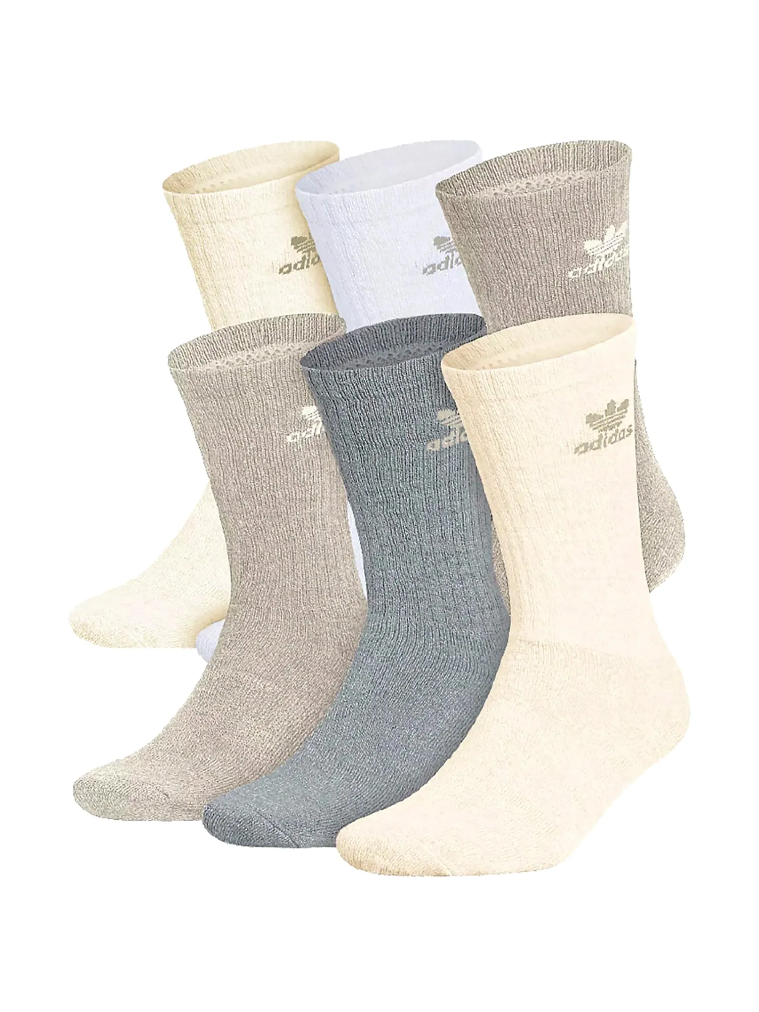 ADIDAS ORIGINAL TREFOIL 6PACK CREW SOCK sold by Boathouse