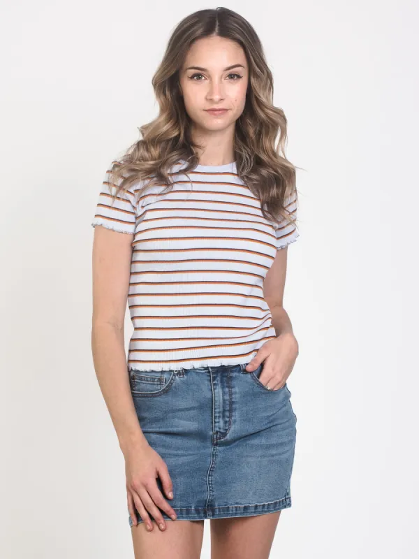 WOMENS WAFFLE STRIPE TEE - CLEARANCE sold by Boathouse