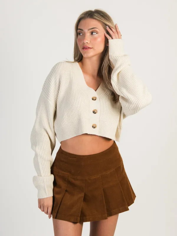 HARLOW KIMMY CROPPED CARDI - OATMEAL - CLEARANCE sold by Boathouse