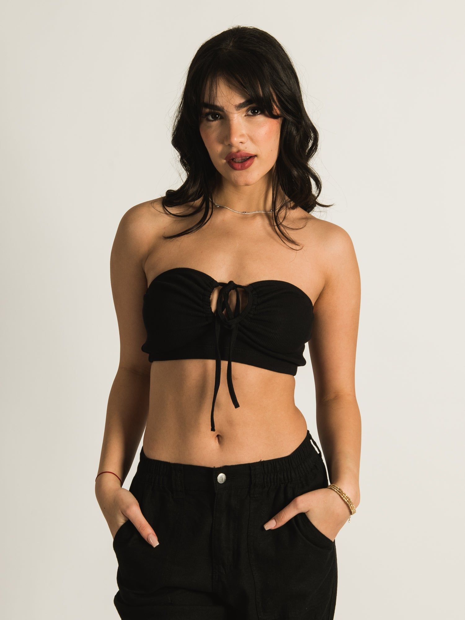 HARLOW TWIST HALTER TOP - CLEARANCE sold by Boathouse product image thumbnail 2
