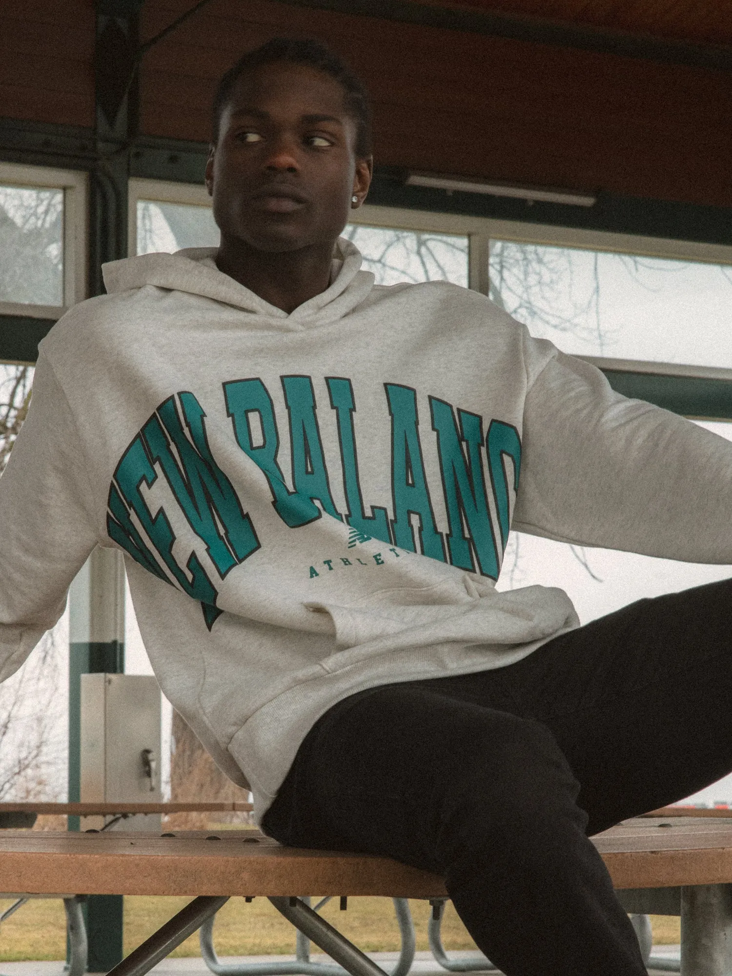 NEW BALANCE UNI-ESSENTIAL WARPED PULL OVER HOOD - CLEARANCE sold by Boathouse