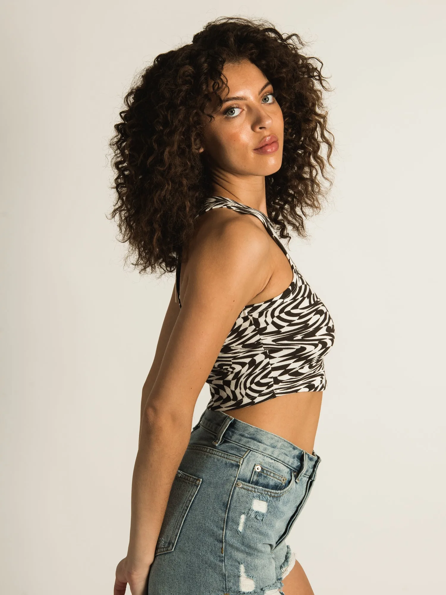 HARLOW SLIM NECK ALL OVER PRINT TANK TOP - CLEARANCE sold by Boathouse product image thumbnail 3