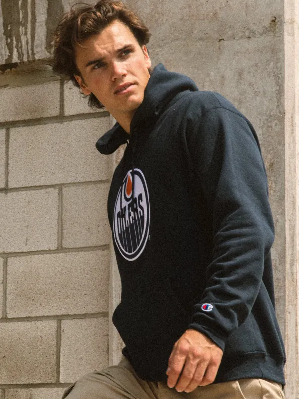 CHAMPION NHL EDMONTON OILERS CENTER ICE PULL OVER HOODIE sold by Boathouse