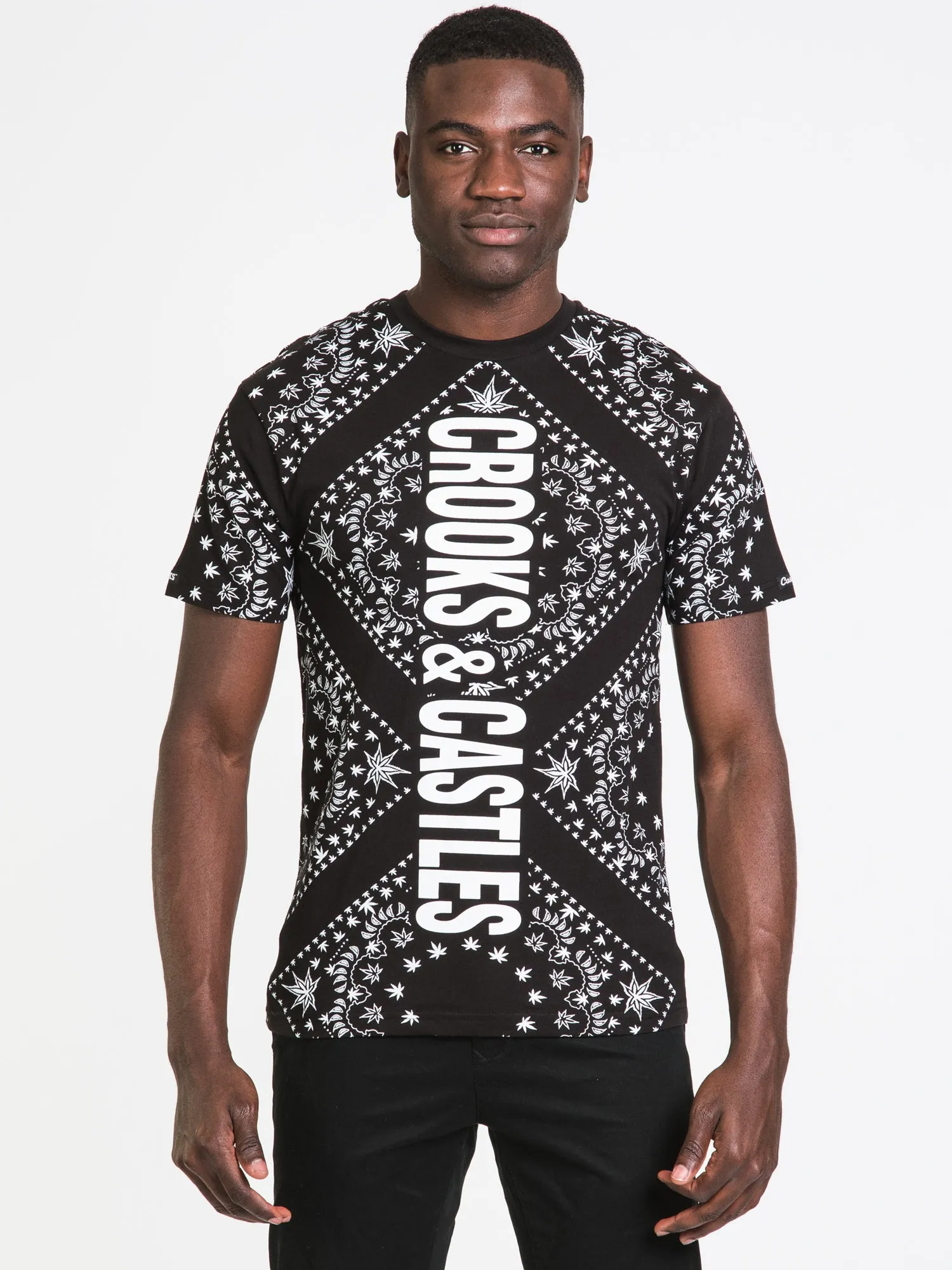 CROOKS & CASTLES KUSHDANA LEAF T-SHIRT - CLEARANCE sold by Boathouse