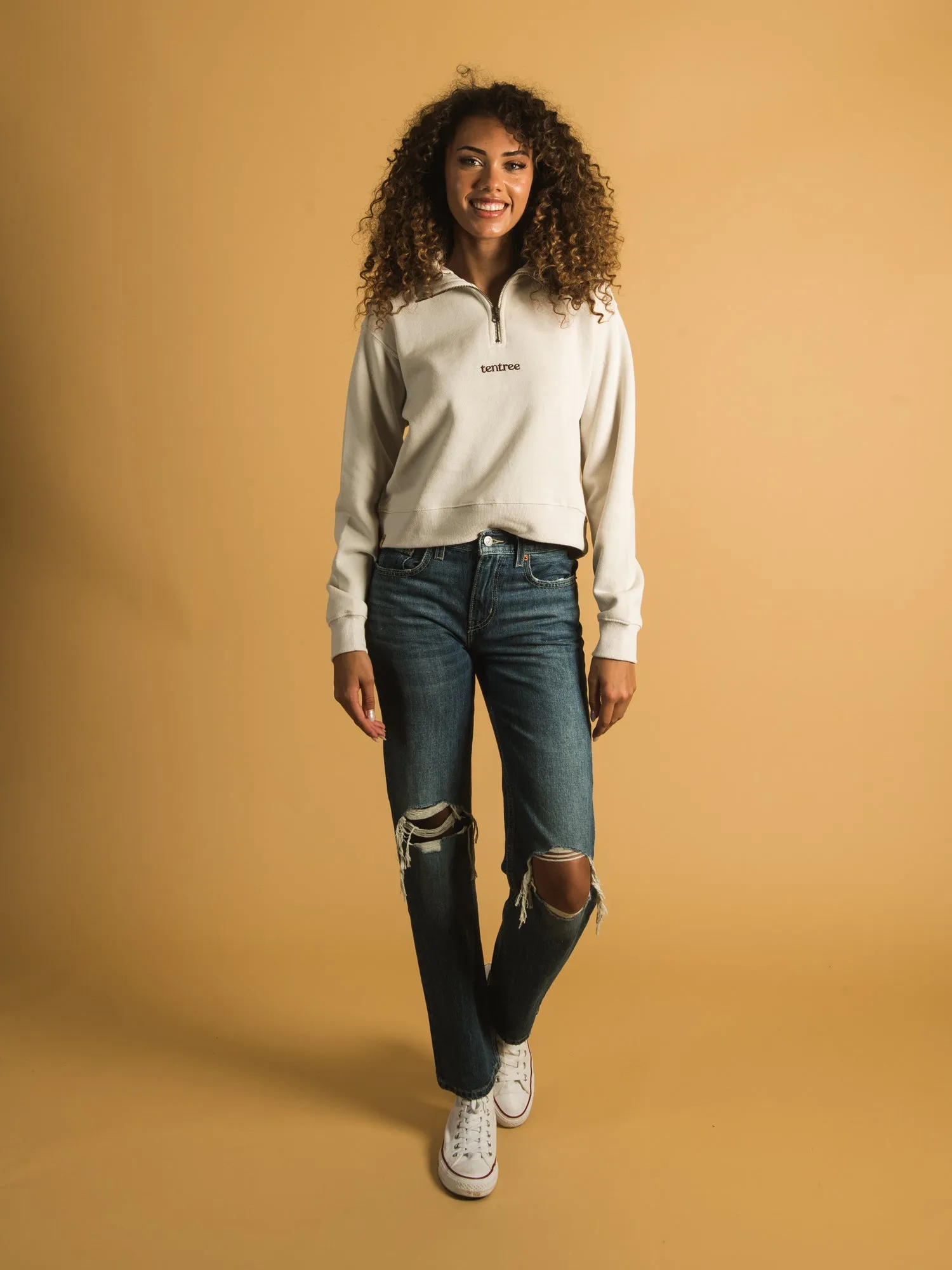 TENTREE 1/2 ZIP EMBROIDERED LOGO FLEECE - CLEARANCE sold by Boathouse product image thumbnail 3