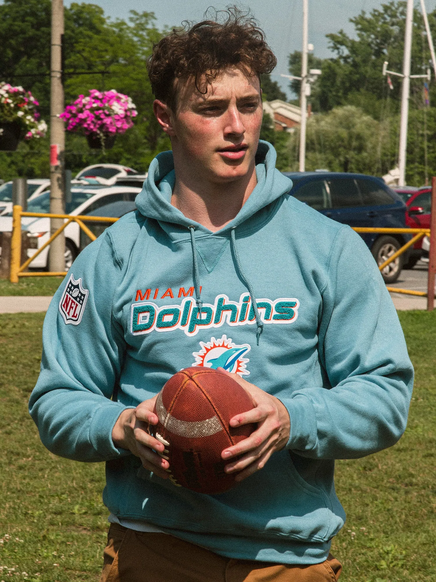NFL MIAMI DOLPHINS END ZONE PULLOVER HOODIE sold by Boathouse