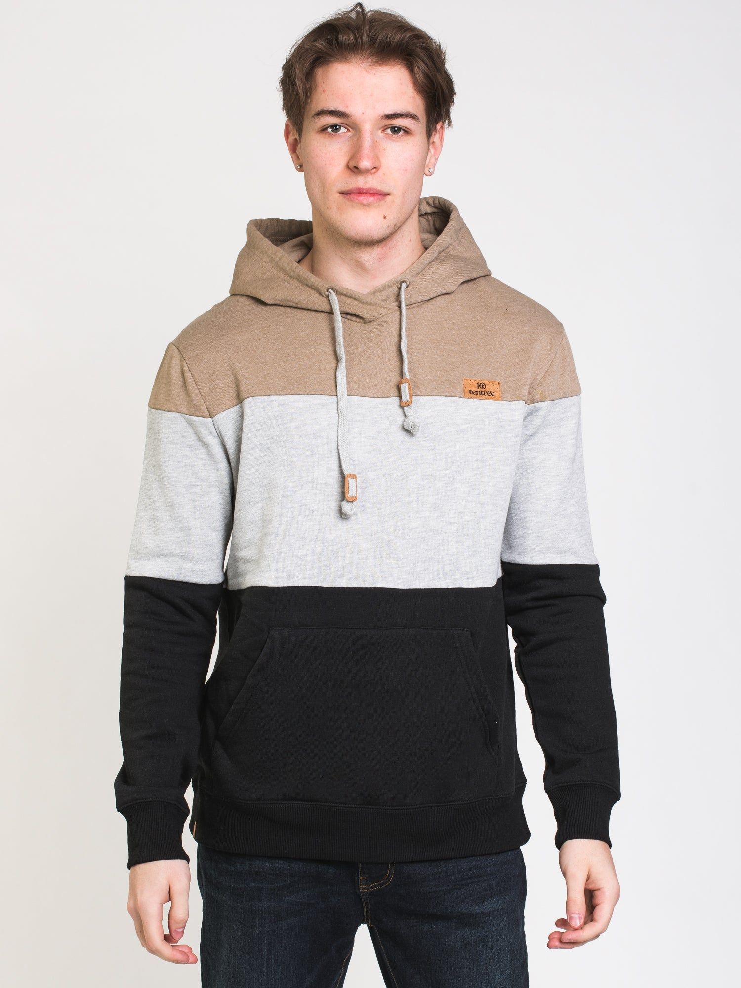 TENTREE REYNARD BLOCKED CORK PULLOVER HOODIE - CLEARANCE sold by Boathouse