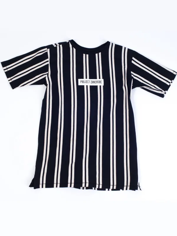 MENS VERTICAL STRIPE CHEST LOGO SHORT SLEEVE T - CLEARANCE made by Boathouse