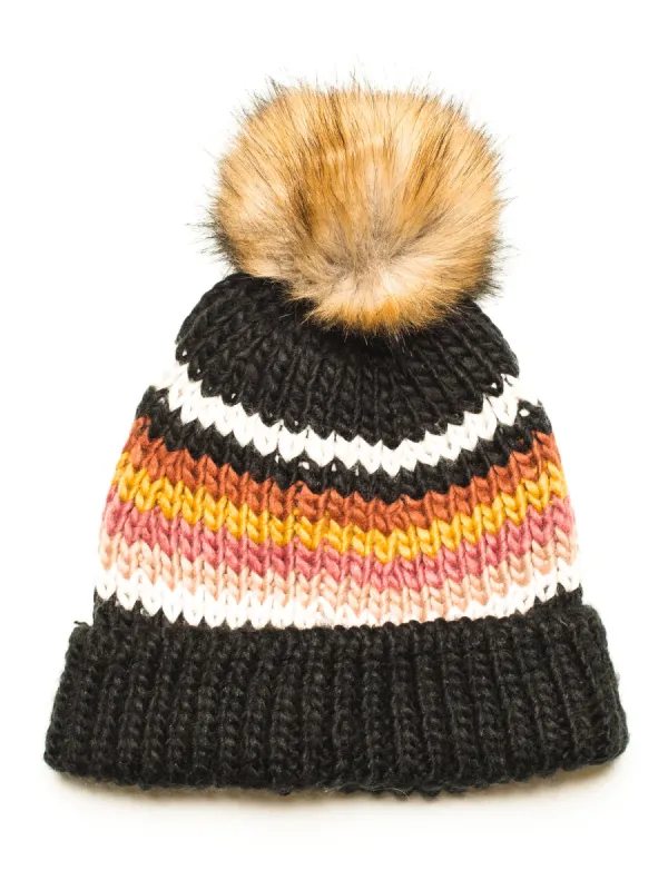 LILY STRIPED FAUX FUR POM - CLEARANCE sold by Boathouse