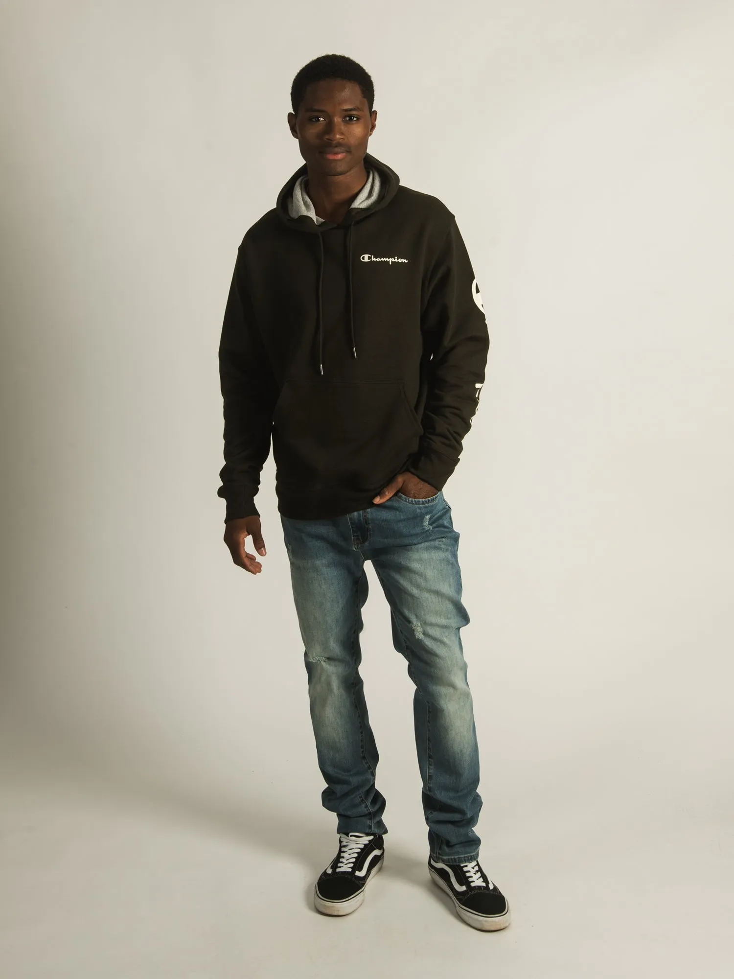 CHAMPION POWERBLEND SLEEVE & SCRIPT HOODIE - CLEARANCE sold by Boathouse product image thumbnail 2