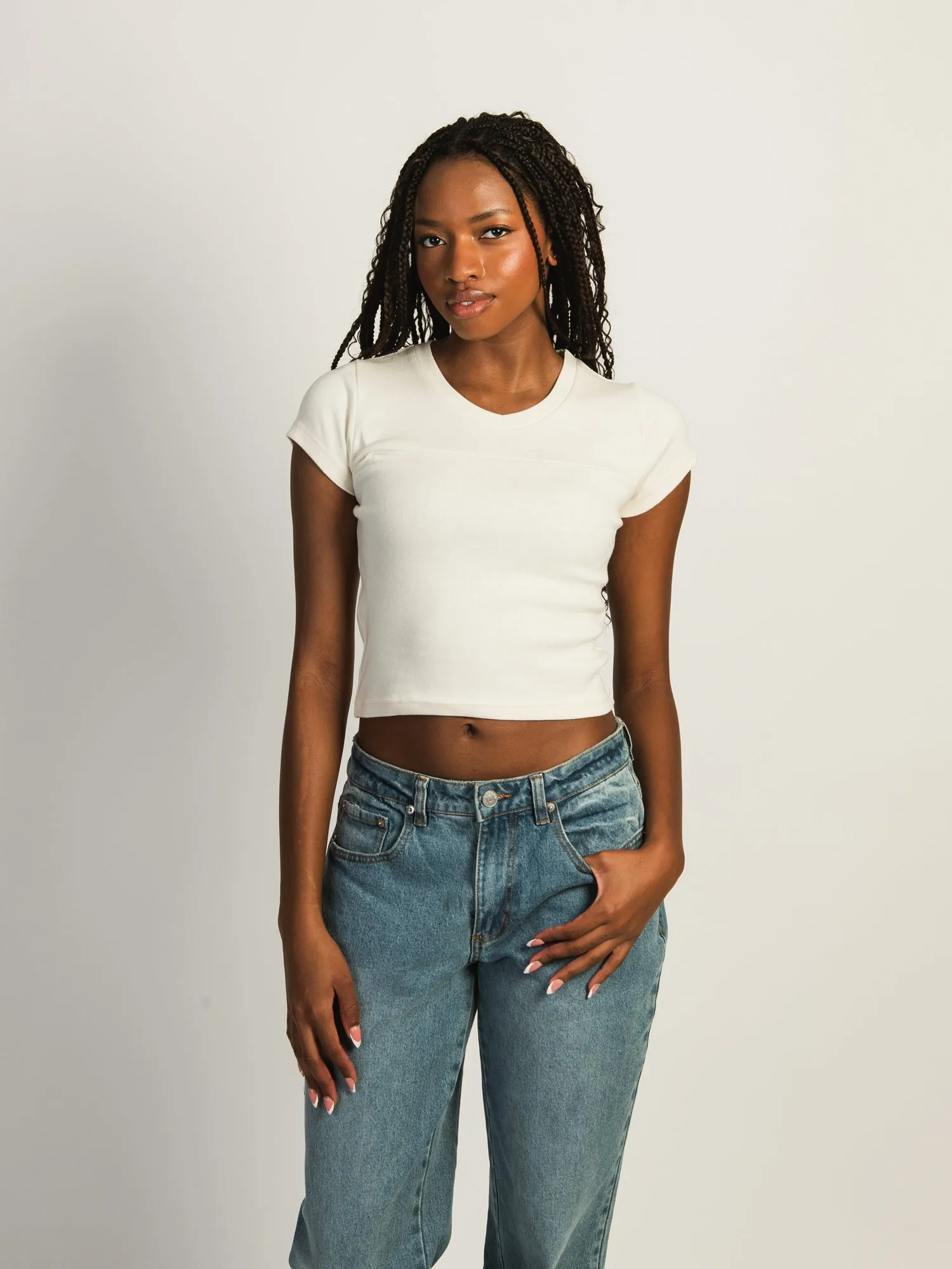 HARLOW JENNIE TEE - OFF WHITE sold by Boathouse