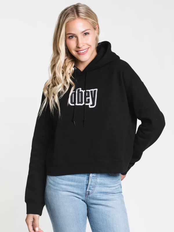 WOMENS SHIPLEY PULLOVER HOODIE- BLACK - CLEARANCE made by Boathouse