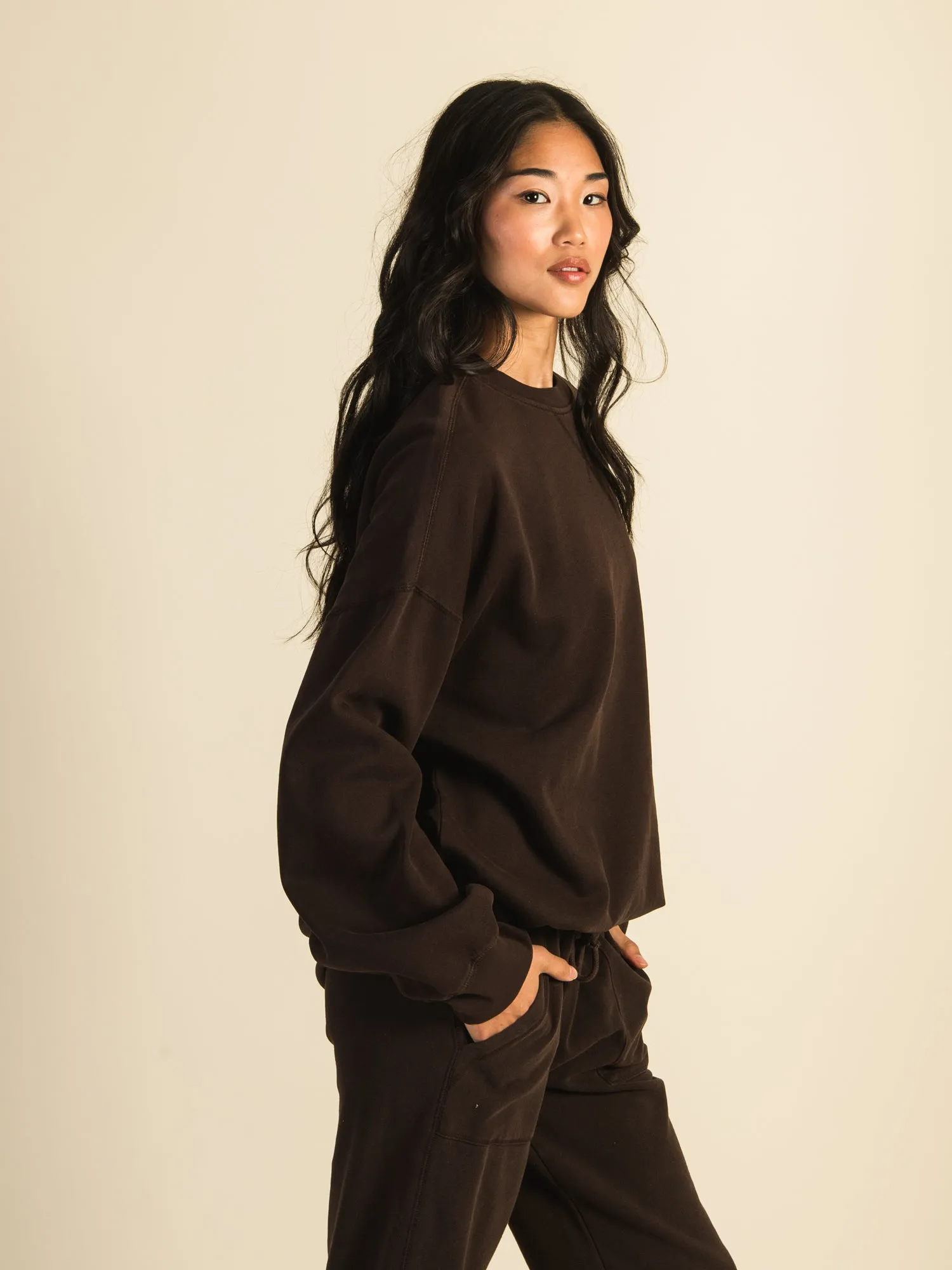 HARLOW MICHELLE CREW SWEATSHIRT - CHOCOLATE sold by Boathouse product image thumbnail 3
