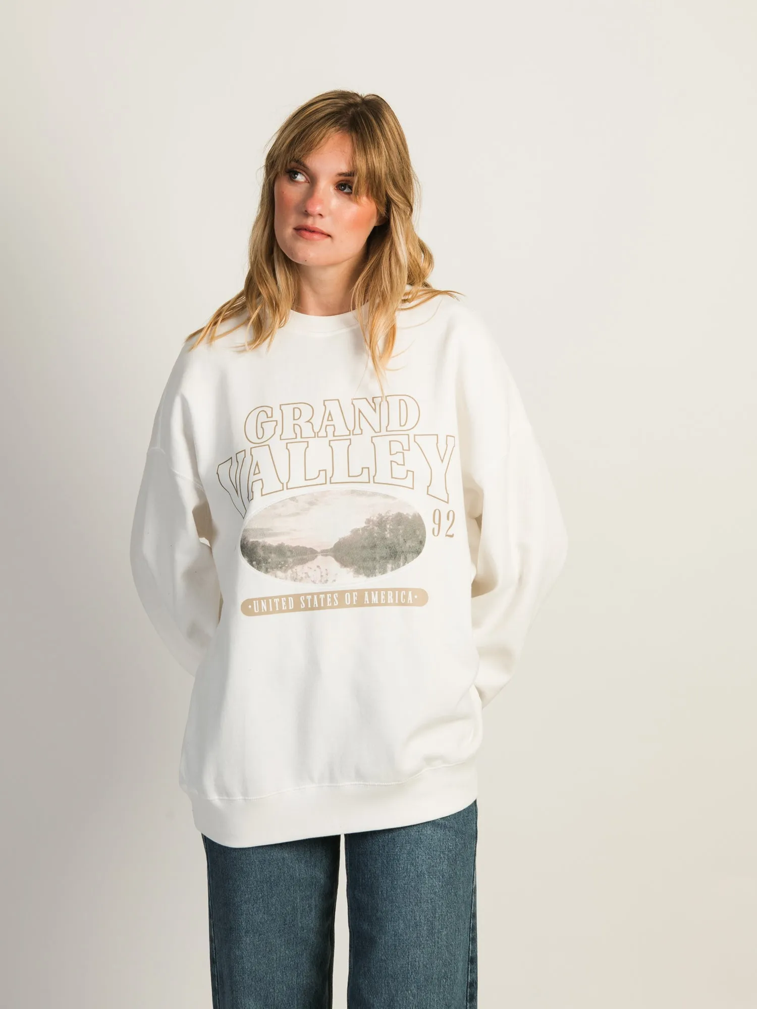 HARLOW MICHELLE CREWNECK PRINT - GRAND VALLEY sold by Boathouse