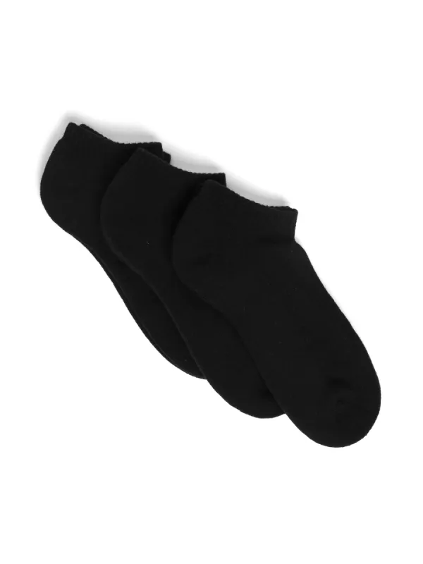 ANKLE SOCK 3 PACK SOCKS - BLACK sold by Boathouse