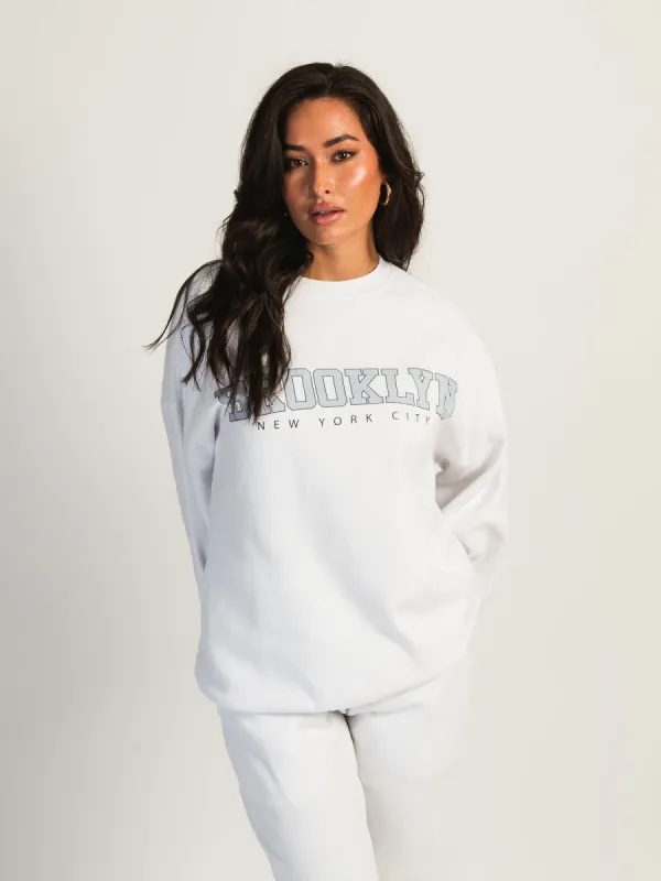 HARLOW MICHELLE PRINT CREWNECK - BROOKLYN sold by Boathouse