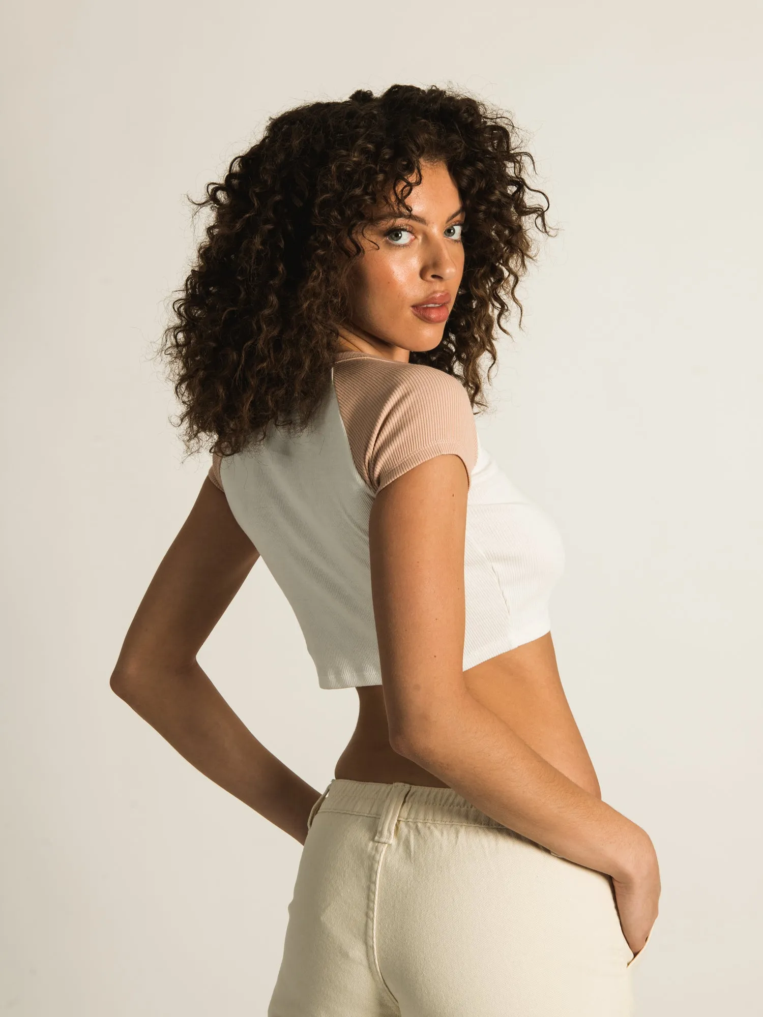 HARLOW COLOURBLOCK PRINT RAGLAN TEE - CLEARANCE sold by Boathouse product image thumbnail 4