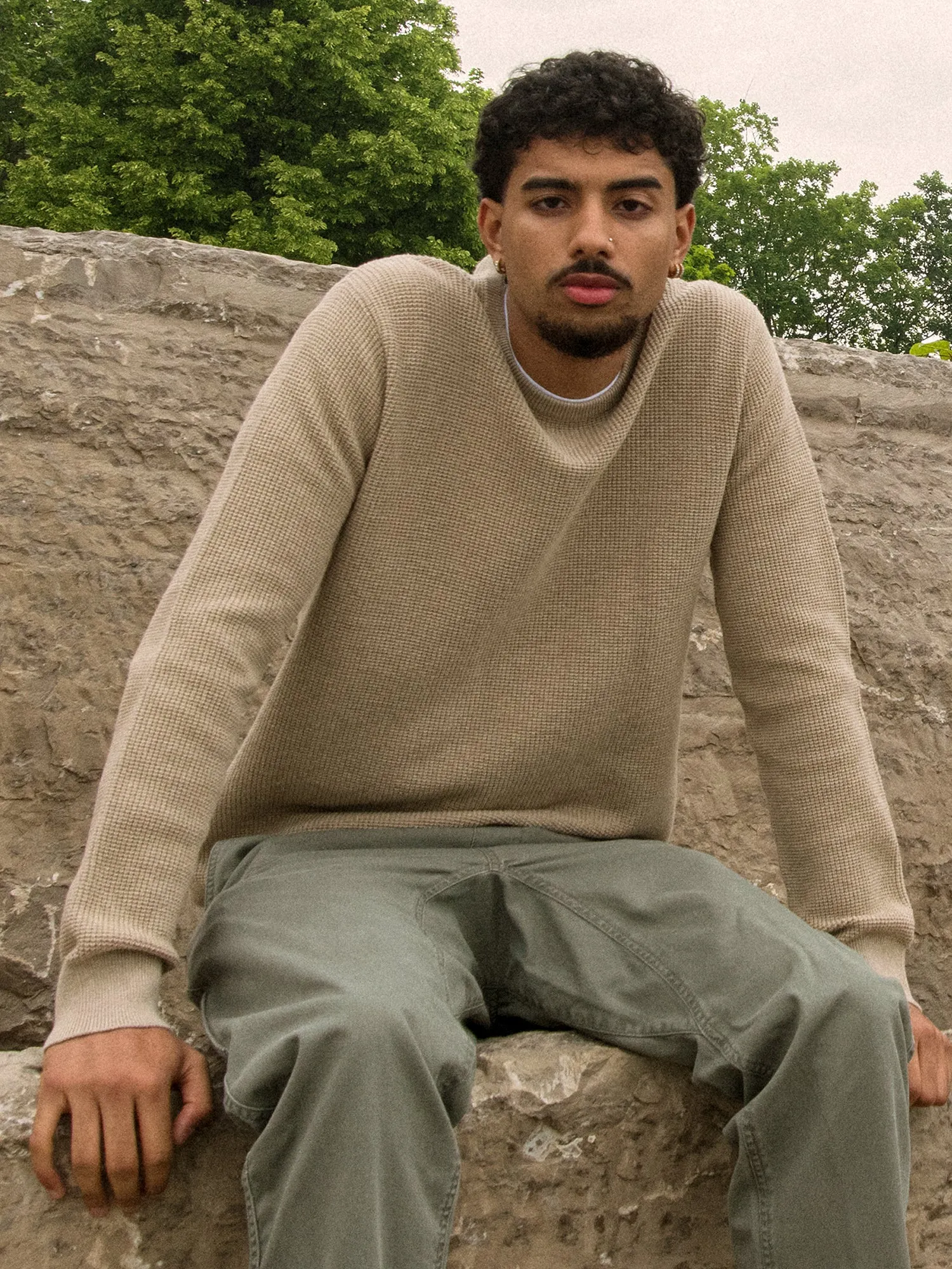 KOLBY WAFFLE KNIT CREW COLLAR - CLEARANCE sold by Boathouse