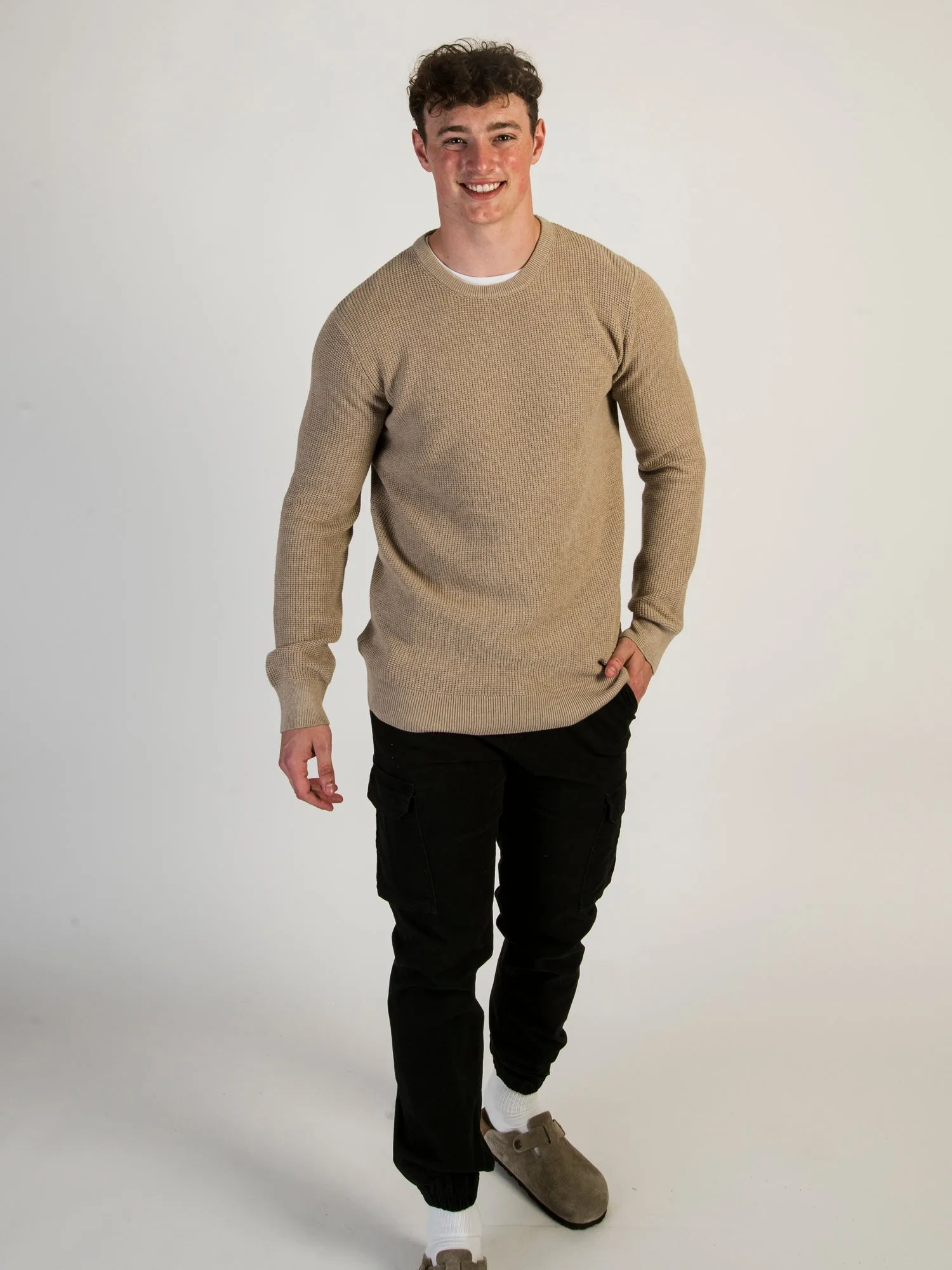 KOLBY WAFFLE KNIT CREW COLLAR - CLEARANCE sold by Boathouse product image thumbnail 3