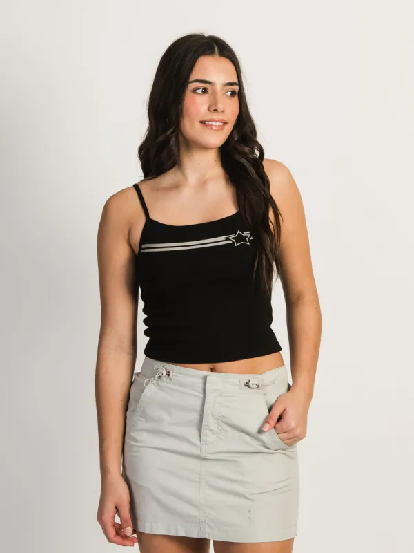 HARLOW SABRINA PRINT TANK TOP - BLACK sold by Boathouse