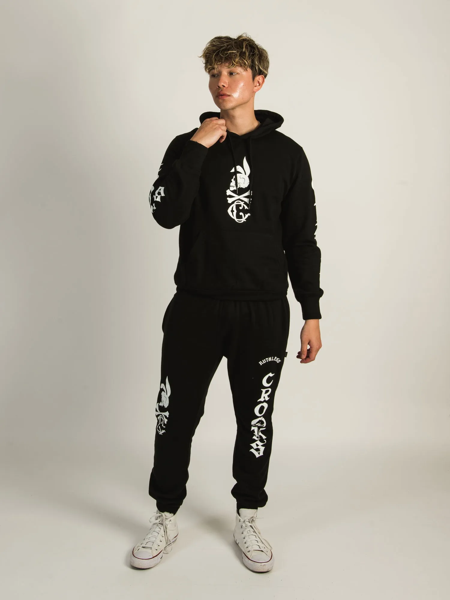 CROOKS & CASTLES CROOKS SKULL BUNNY X-BONE PULLOVER HOODIE sold by Boathouse product image thumbnail 4
