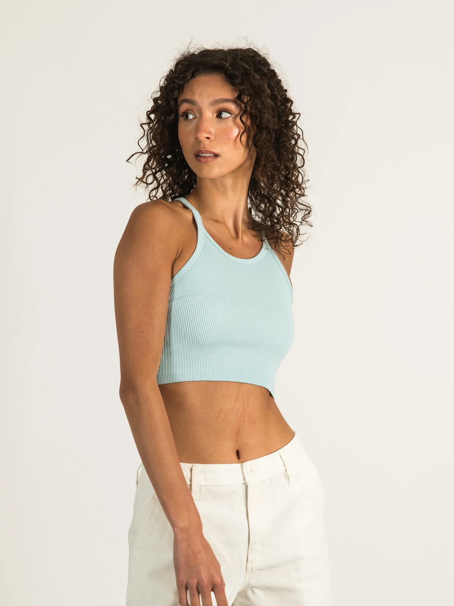DYNAMIC THICK RIB RACERBACK CROP TANK - CLEARANCE sold by Boathouse