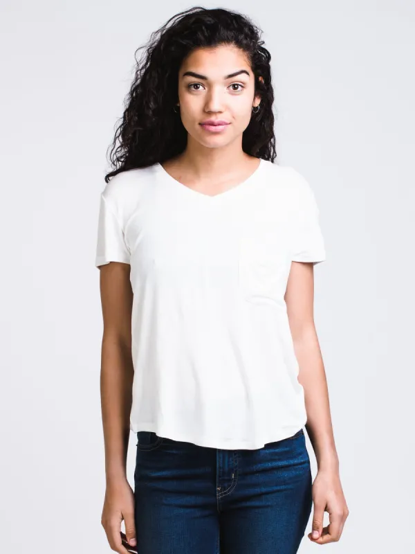 WOMENS LEANNE SOLID TEE - WHITE - CLEARANCE sold by Boathouse