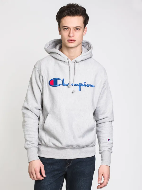 MENS RW EMBROIDERED SCRIPT PULLOVER HOODIE - GREY - CLEARANCE sold by Boathouse