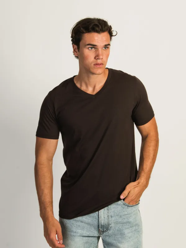 VICTOR V-NECK TEE- BROWN - CLEARANCE made by Boathouse