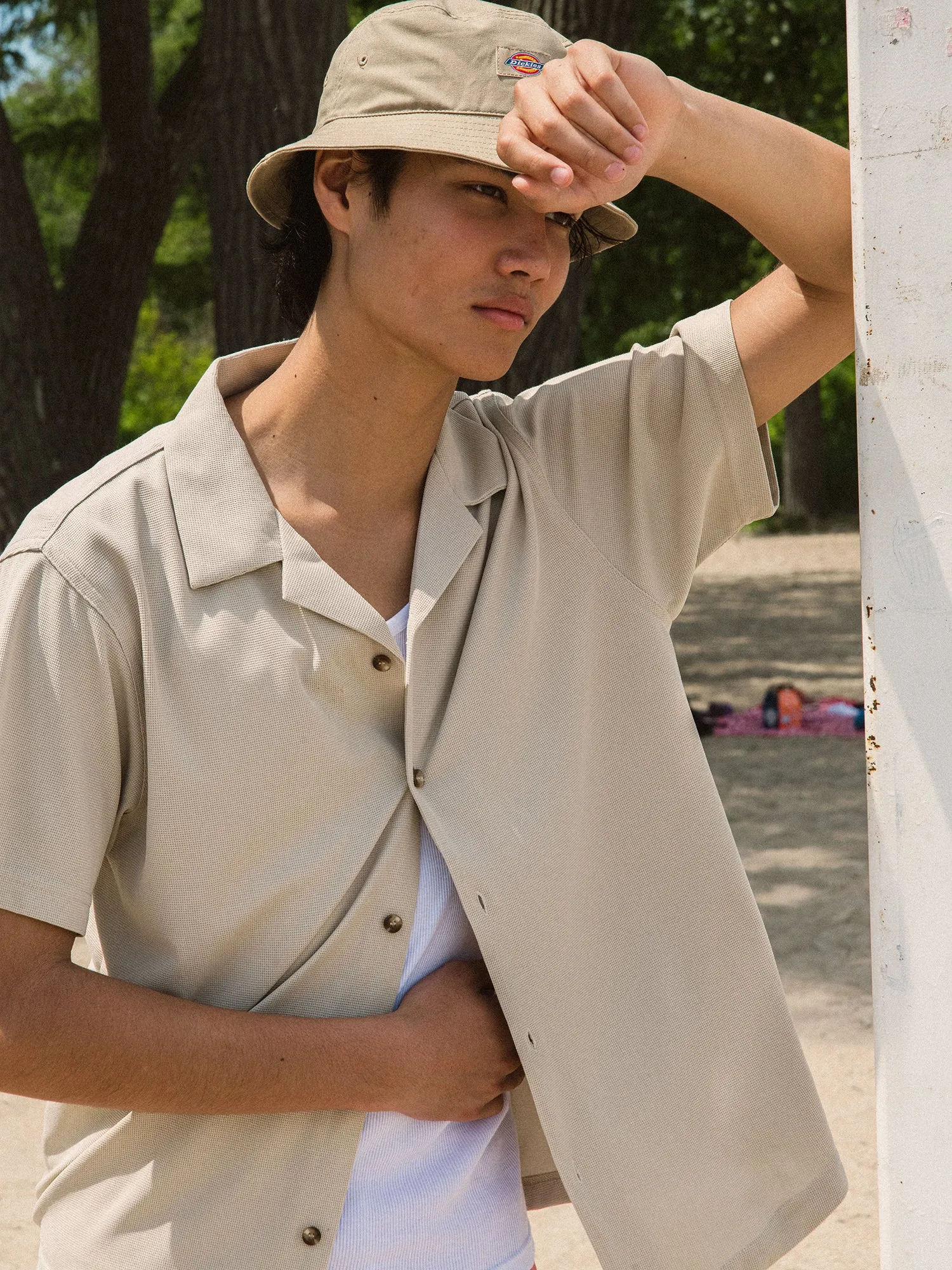 ISLAND HAZE YARN DYE WOVEN SHORT SLEEVE SHIRT sold by Boathouse