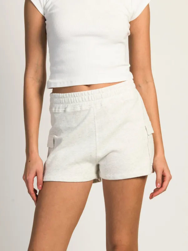 HARLOW HEIDI FLEECE MELANGE SHORT - CLOUD - CLEARANCE sold by Boathouse