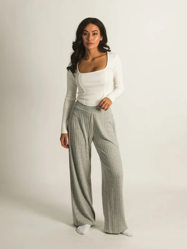 HARLOW RIBBED WIDE LEG PANTS - CLEARANCE sold by Boathouse