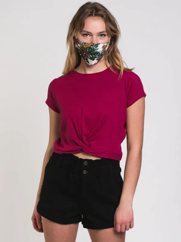 HARLOW EVERLY RIB TWIST TEE - CLEARANCE made by Boathouse