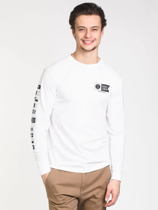 MENS ALPHA LONG SLEEVE T- WHITE - CLEARANCE sold by Boathouse