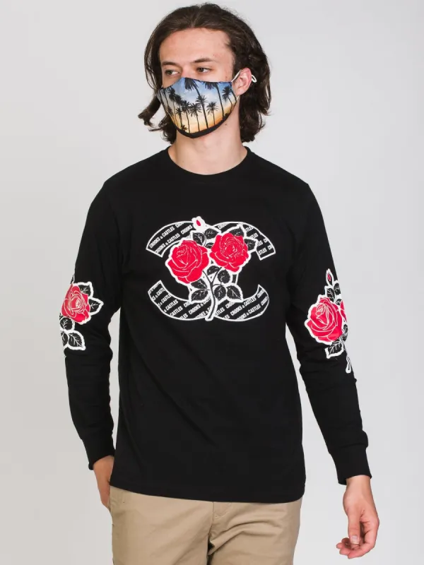 CROOKS & CASTLES ROSES GUN LONG SLEEVE TEE  - CLEARANCE made by Boathouse