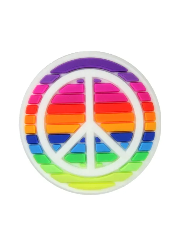 CROCS JIBBITZ - RAINBOW PEACE SIGNATUREN - CLEARANCE sold by Boathouse