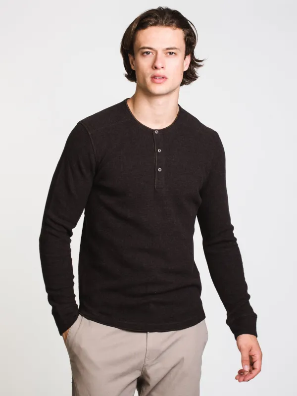 MENS PETE LONG SLEEVE HENLEY - CLEARANCE sold by Boathouse
