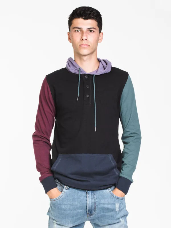 MENS CLRBLK HENLEY HOODIE - CLEARANCE sold by Boathouse