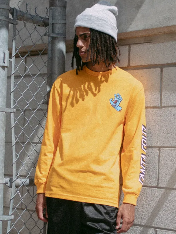 MENS SCREAMING HAND LONG SLEEVE T-SHIRT - GOLD - CLEARANCE sold by Boathouse