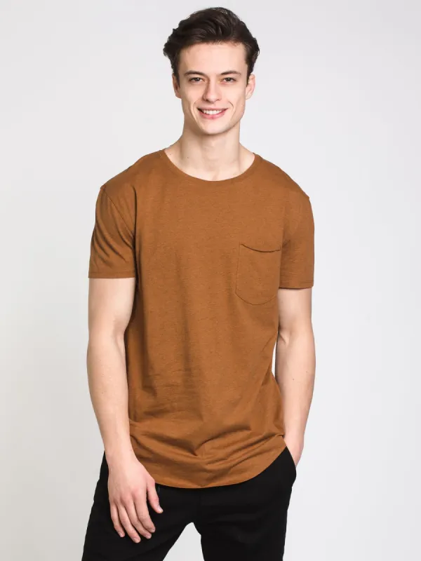 MENS LONGLINE T - CARAMEL - CLEARANCE sold by Boathouse