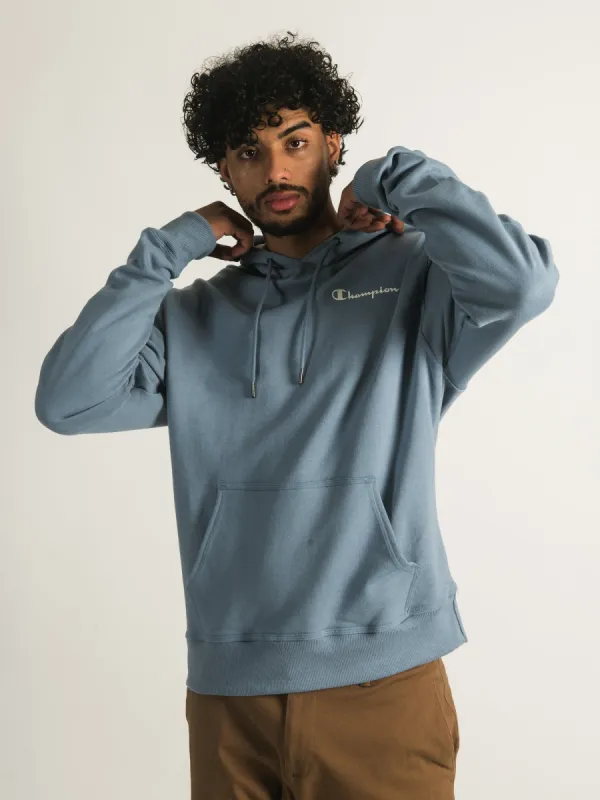 CHAMPION POWERBLEND SCRIPT HOODIE sold by Boathouse