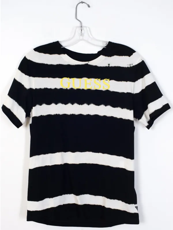 MENS TIE DYE EMBROIDERED SHORT SLEEVE T-SHIRT- BLACK - CLEARANCE sold by Boathouse