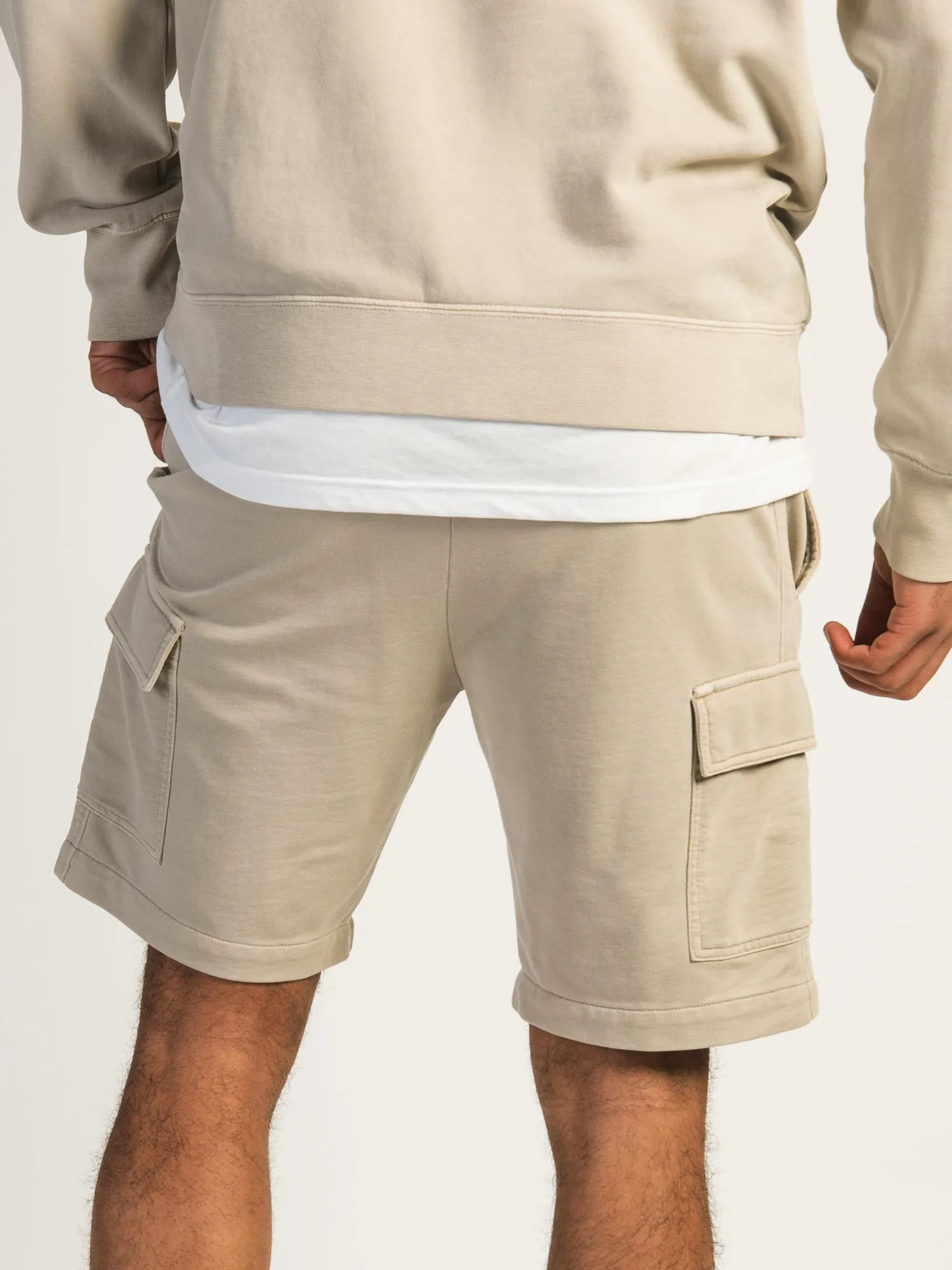 KOLBY GARMENT DYE FRENCH TERRY CARGO SHORT - OATMEAL sold by Kolby product image thumbnail 4
