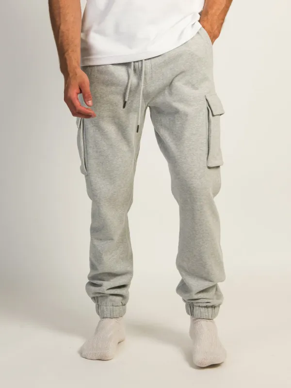 KOLBY VINTAGE WASH CARGO JOGGER - HEATHER GREY sold by Kolby