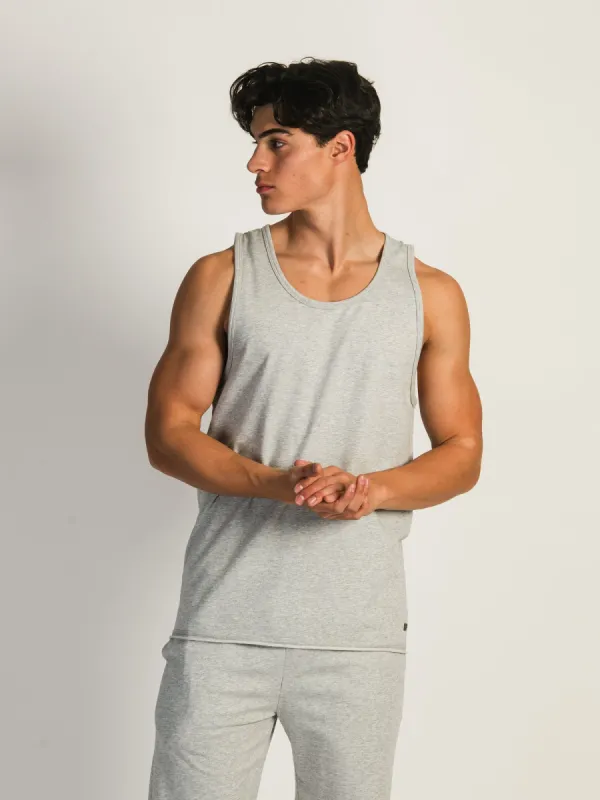 KOLBY RORY OVERSIZED FRENCH TERRY TANK - GREY MELANGE sold by Kolby