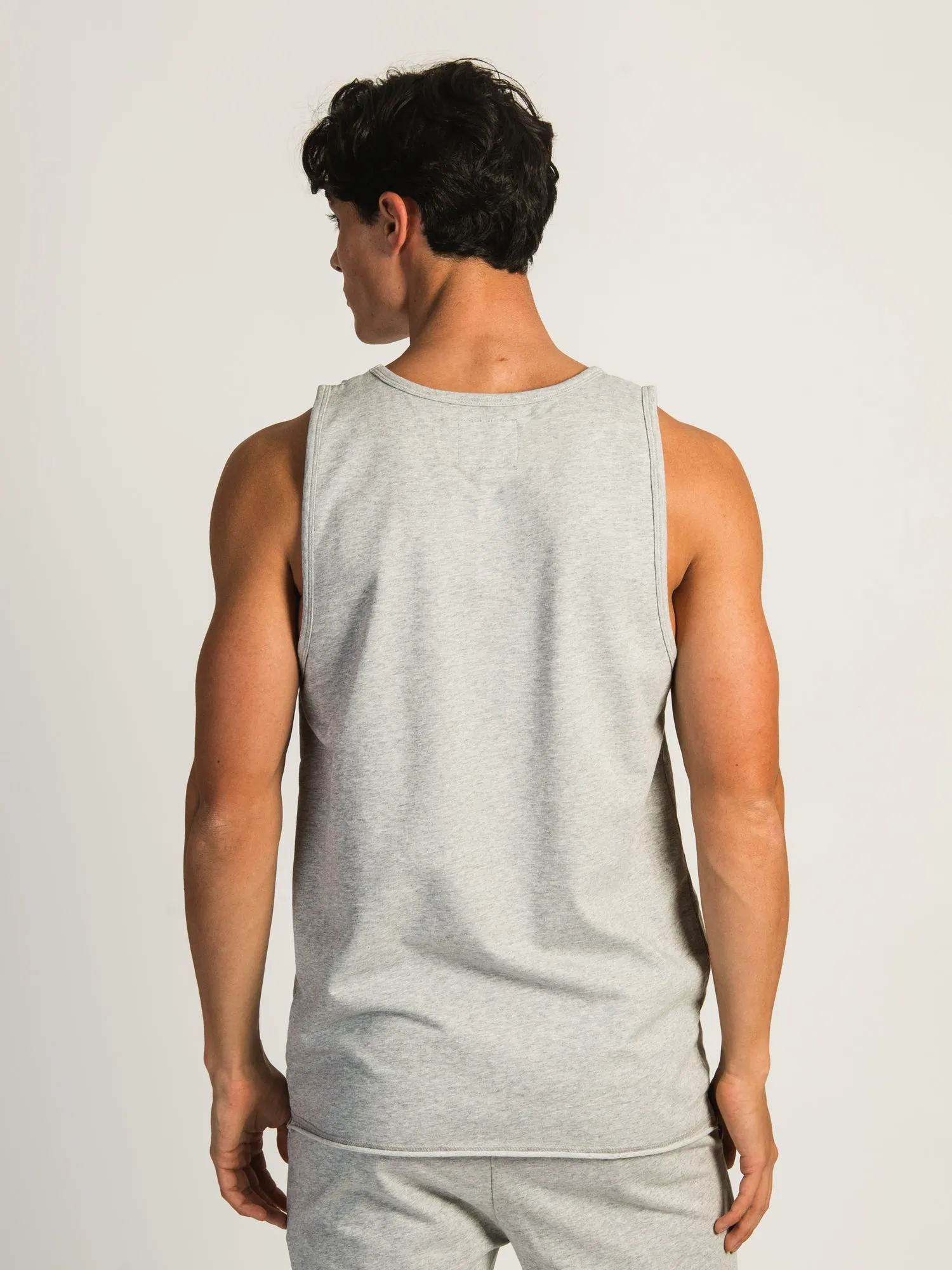 KOLBY RORY OVERSIZED FRENCH TERRY TANK - GREY MELANGE sold by Kolby product image thumbnail 2