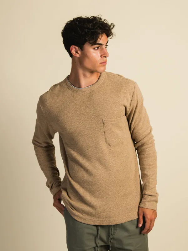 KOLBY LOGAN DB BRUSHED WAFFLE CREW made by Kolby