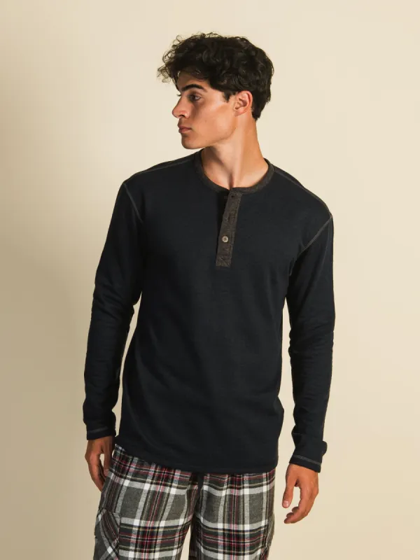 KOLBY HUGH LONG SLEEVE HENLEY sold by Kolby